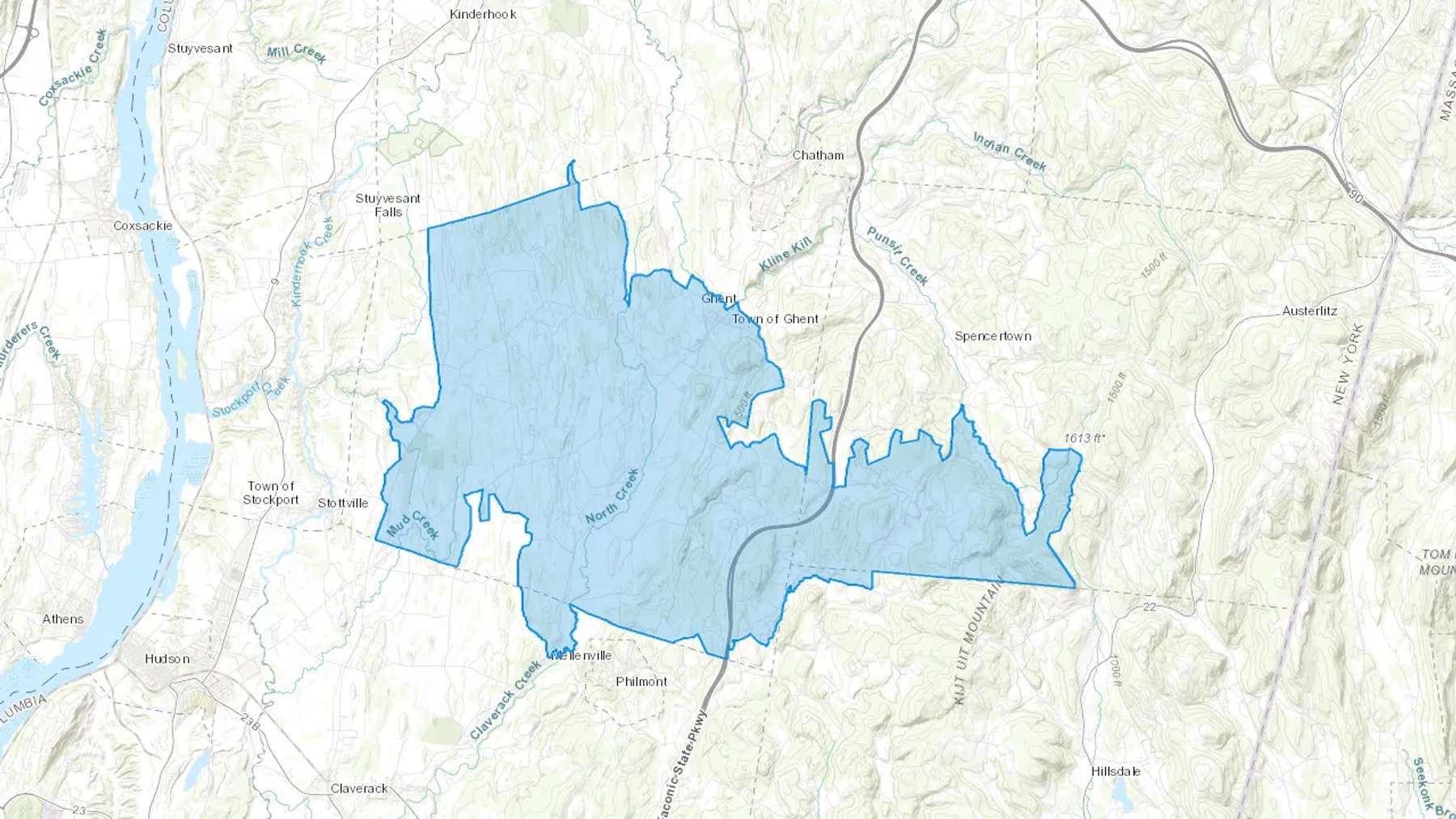 Ghent, NY Cash heating Oil delivery map Map of the COD Fuel Oil delivery service area for Ghent, NY