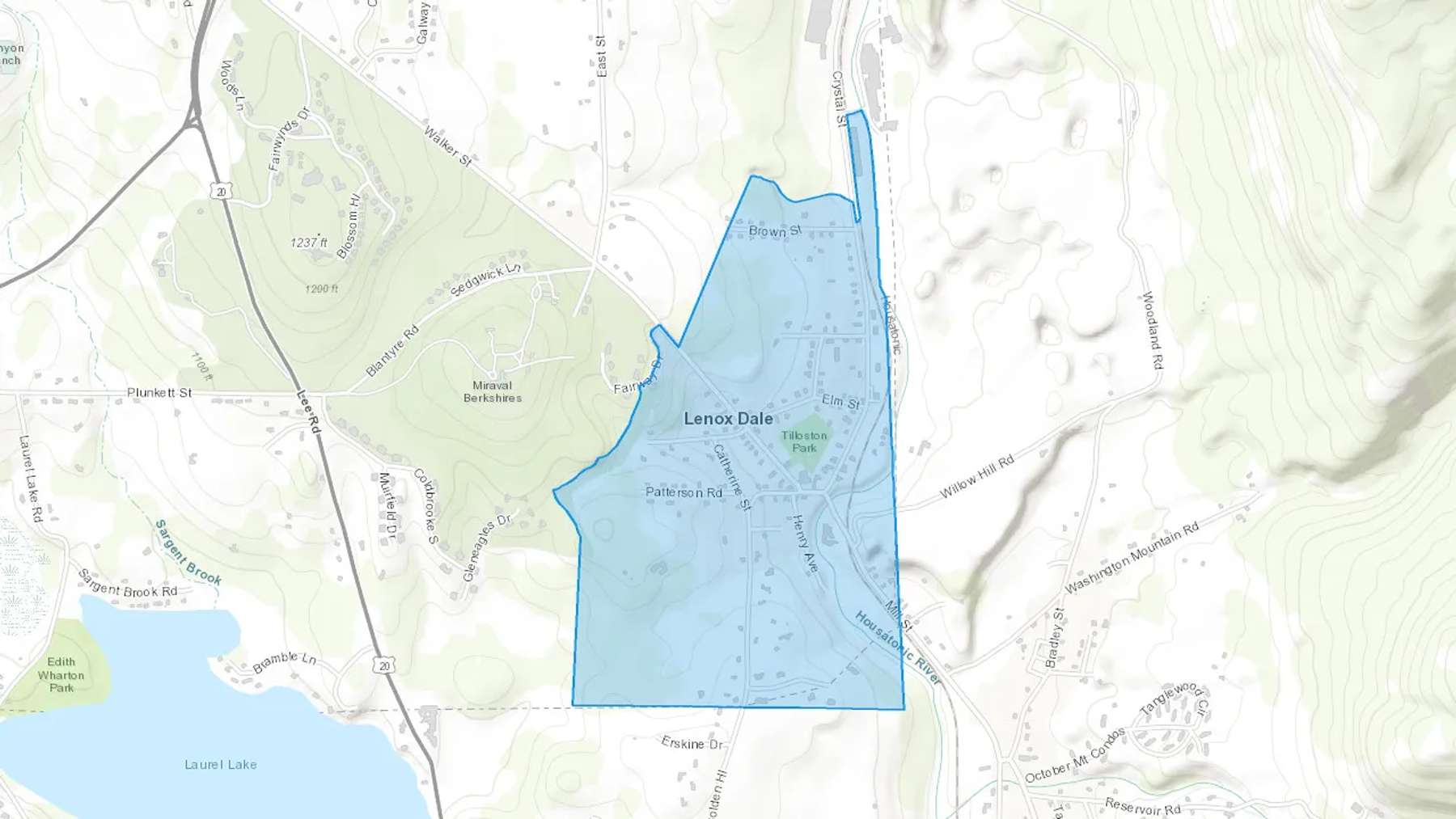 Lenox Dale, MA Cash heating Oil delivery map Map of the COD Fuel Oil delivery service area for Lenox Dale, MA