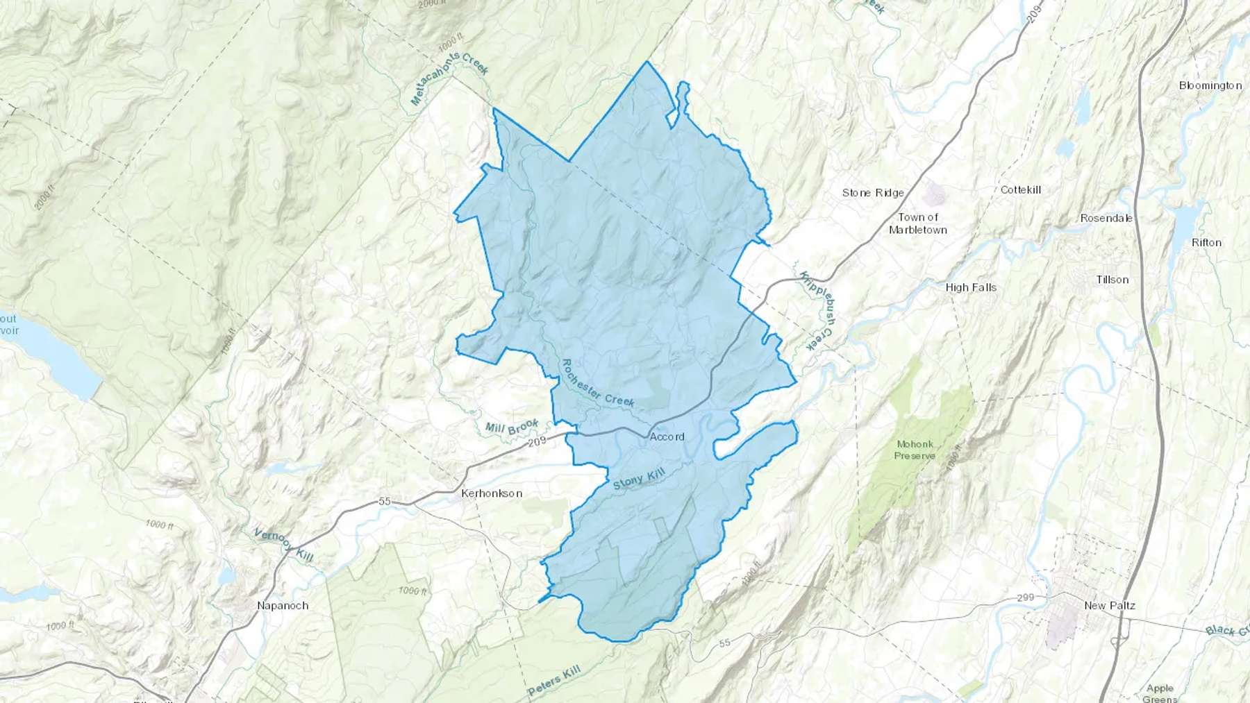 Accord, NY Cash heating Oil delivery map Map of the COD Fuel Oil delivery service area for Accord, NY