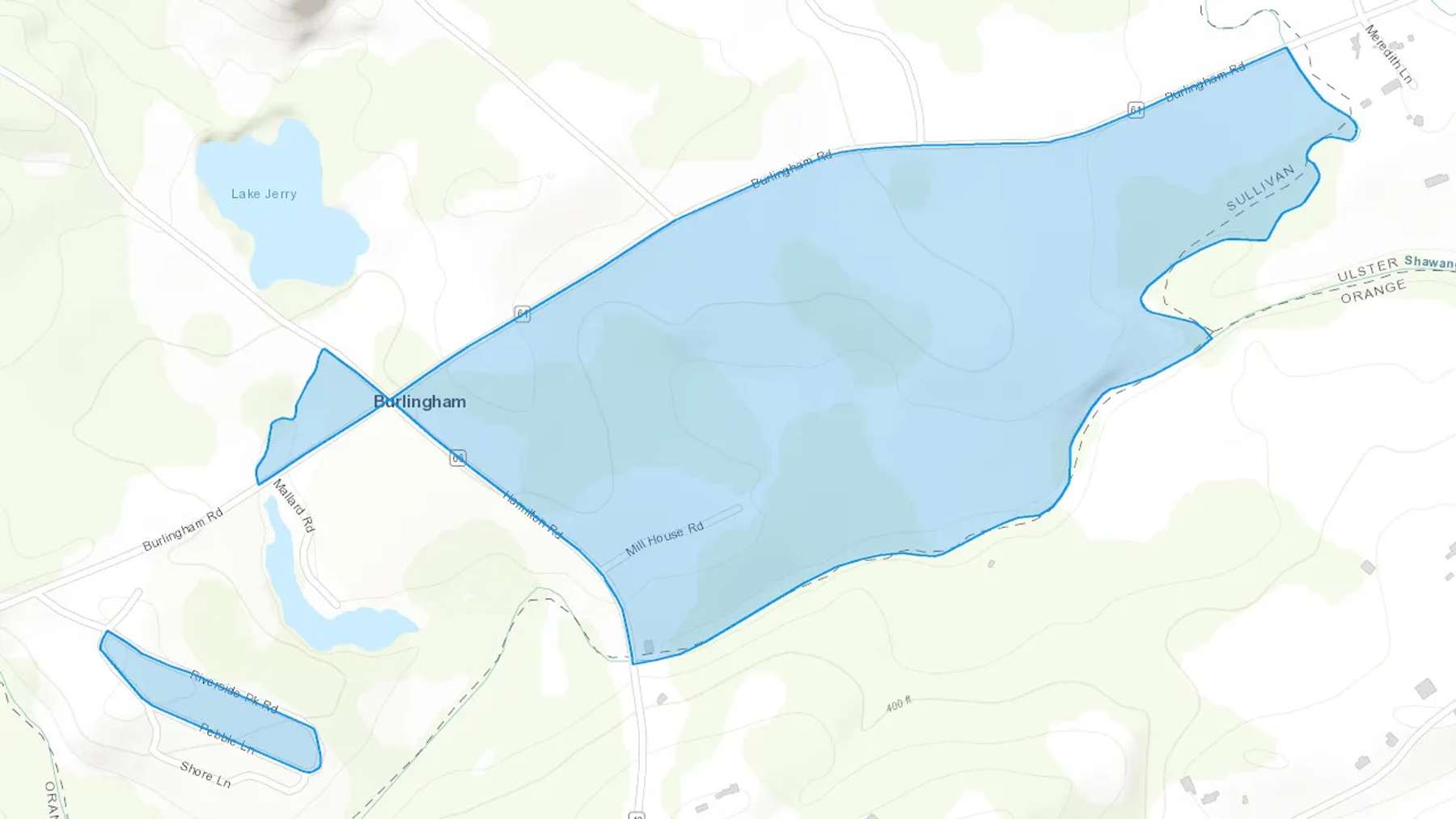 Burlingham, NY Cash heating Oil delivery map Map of the COD Fuel Oil delivery service area for Burlingham, NY