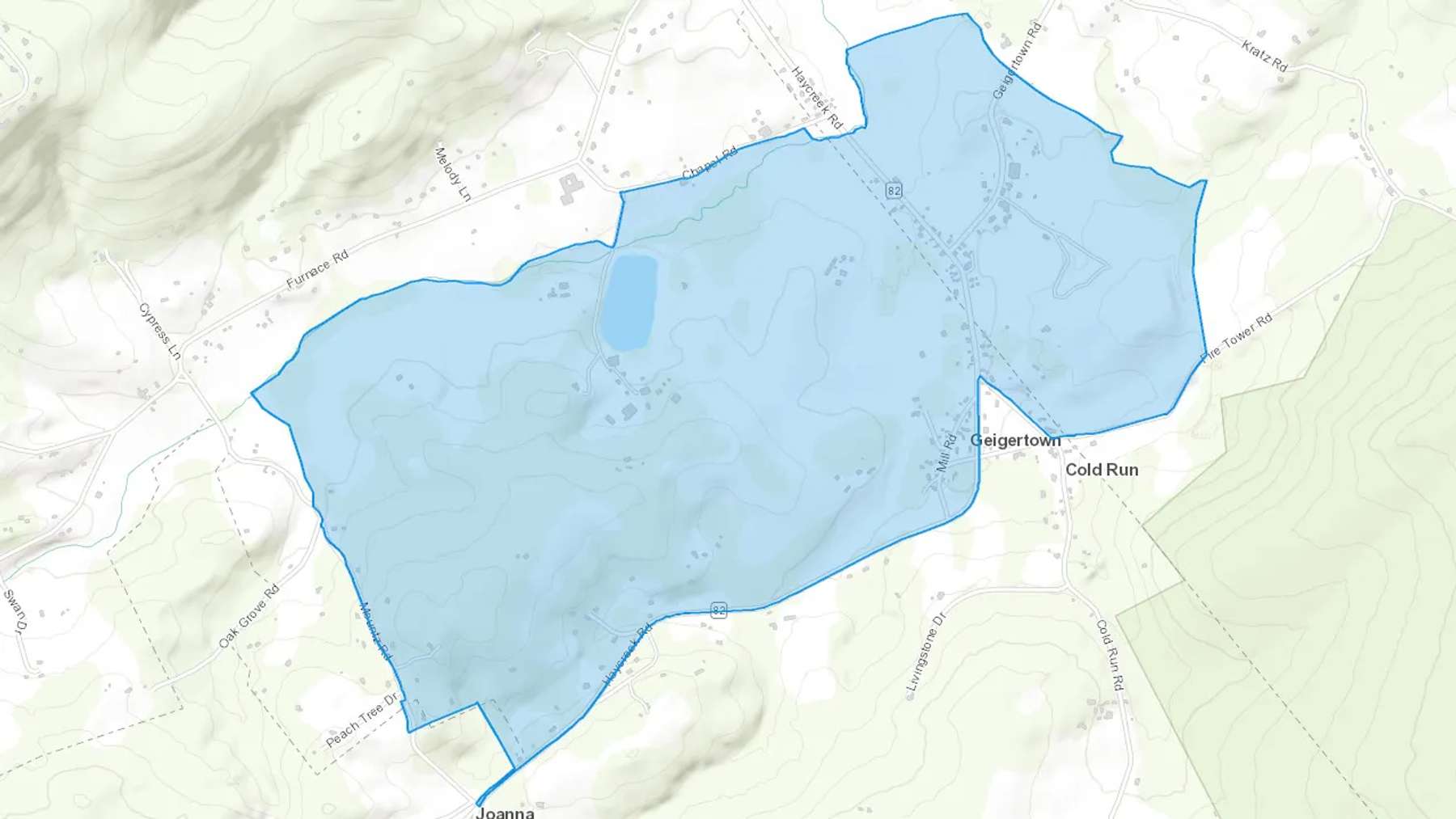 Geigertown, PA Cash heating Oil delivery map Map of the COD Fuel Oil delivery service area for Geigertown, PA