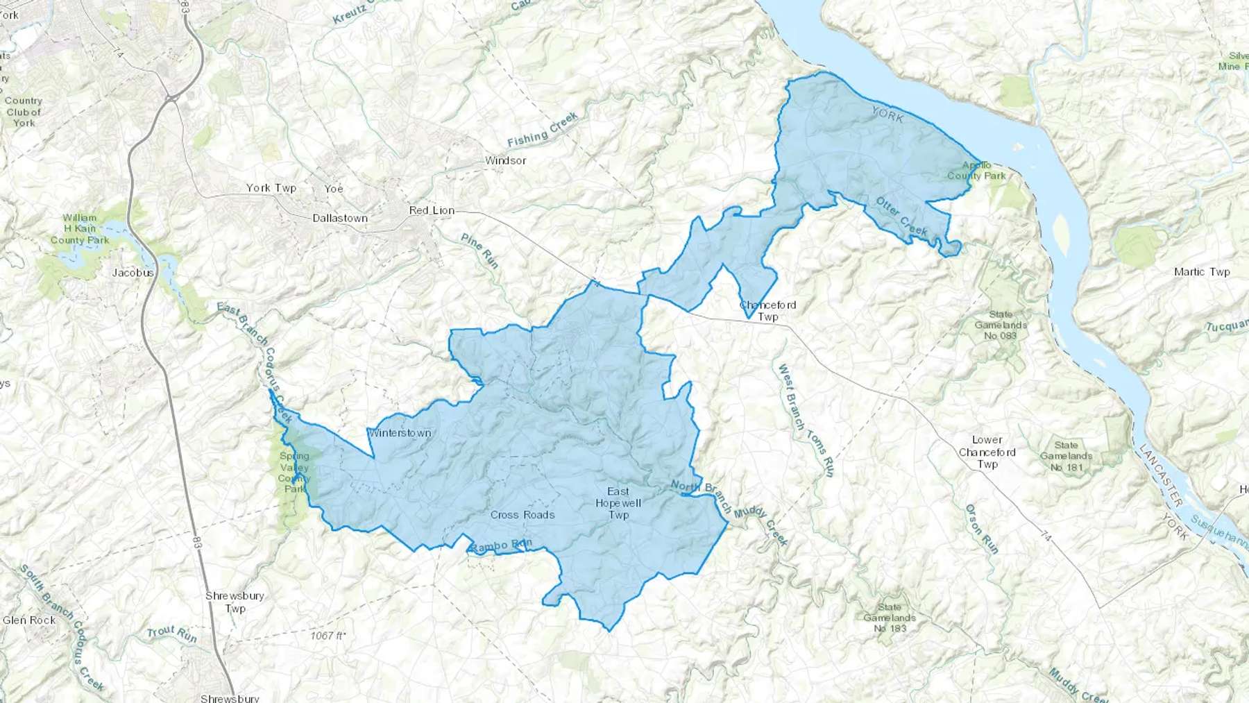 Felton, PA Cash heating Oil delivery map Map of the COD Fuel Oil delivery service area for Felton, PA