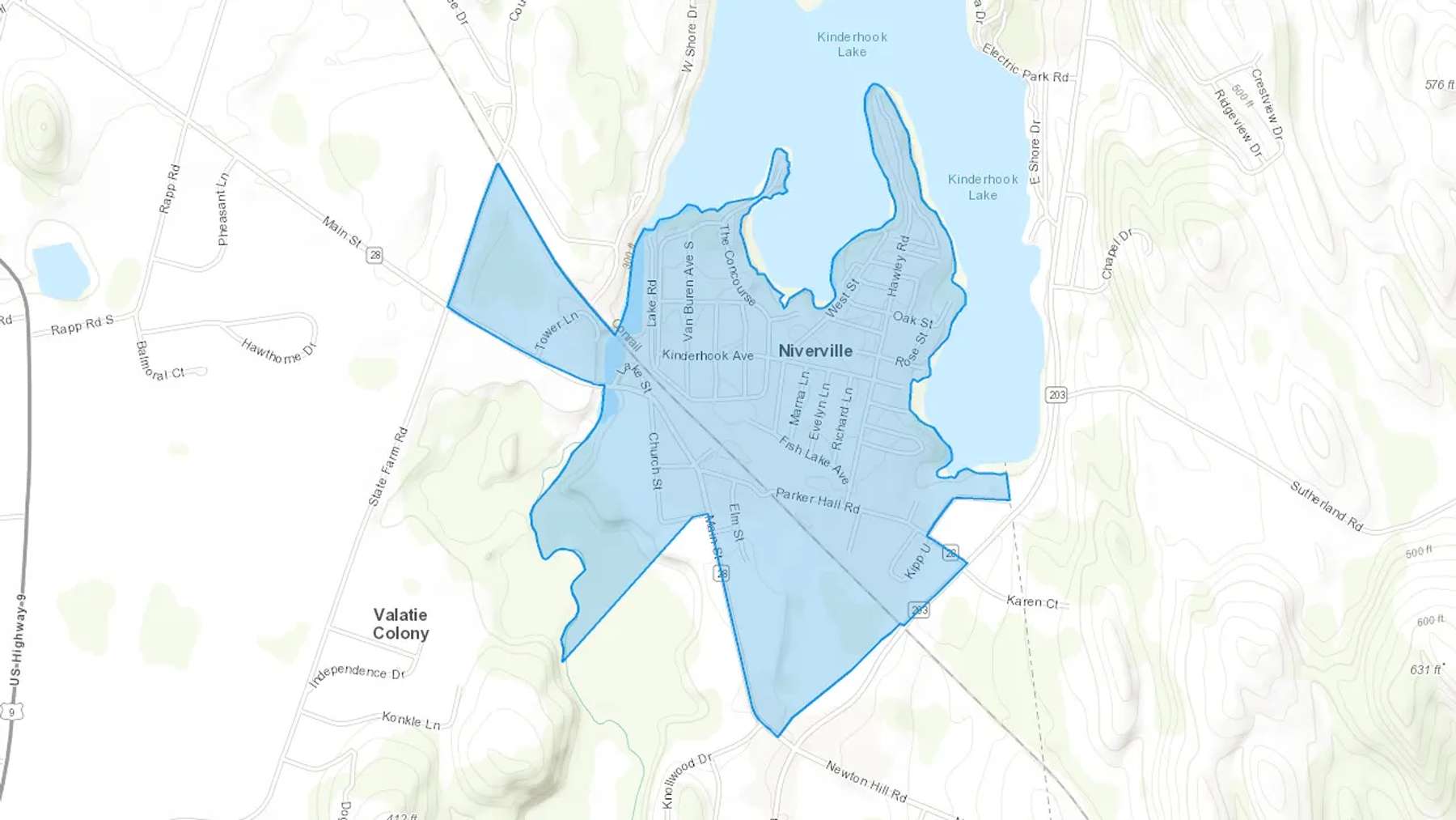 Niverville, NY Cash heating Oil delivery map Map of the COD Fuel Oil delivery service area for Niverville, NY