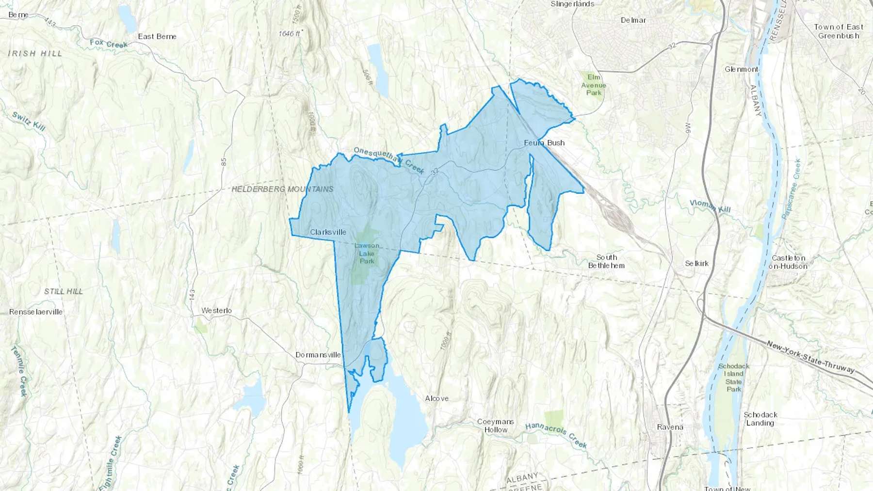 Clarksville, NY Cash heating Oil delivery map Map of the COD Fuel Oil delivery service area for Clarksville, NY