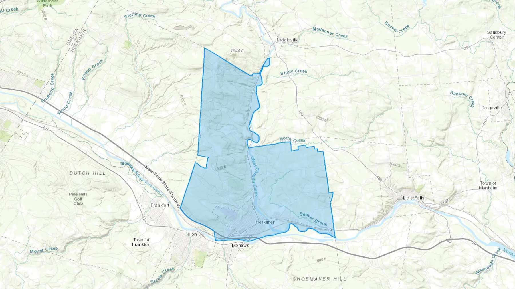 Herkimer, NY Cash heating Oil delivery map Map of the COD Fuel Oil delivery service area for Herkimer, NY
