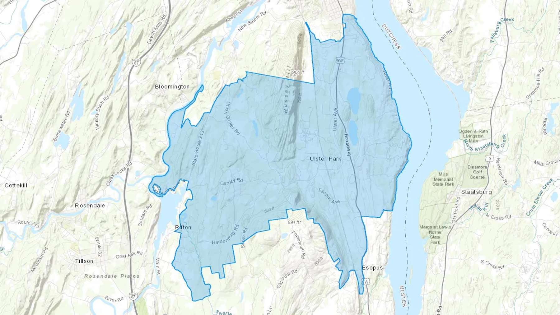 Ulster Park, NY Cash heating Oil delivery map Map of the COD Fuel Oil delivery service area for Ulster Park, NY
