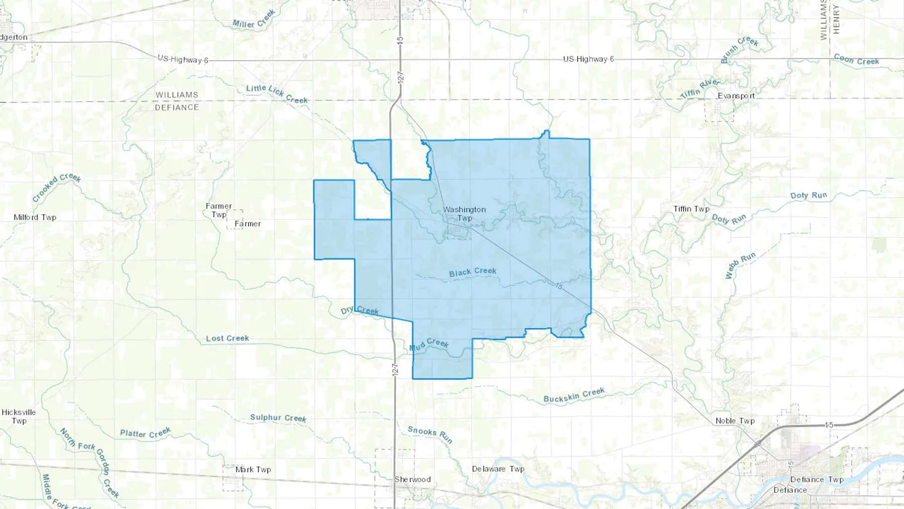 Ney, OH Cash heating Oil delivery map Map of the COD Fuel Oil delivery service area for Ney, OH