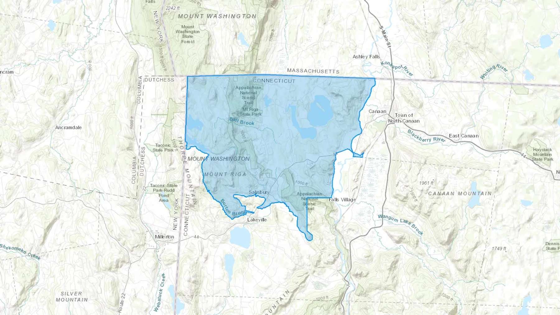 Taconic, CT Cash heating Oil delivery map Map of the COD Fuel Oil delivery service area for Taconic, CT