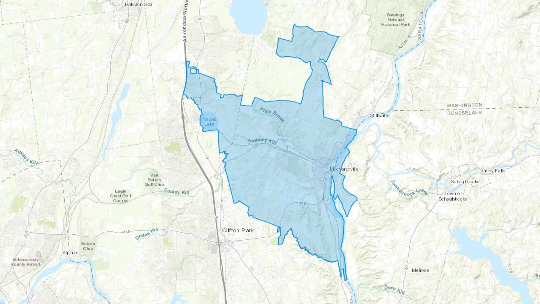 Mechanicville, NY Cash heating Oil delivery map Map of the COD Fuel Oil delivery service area for Mechanicville, NY
