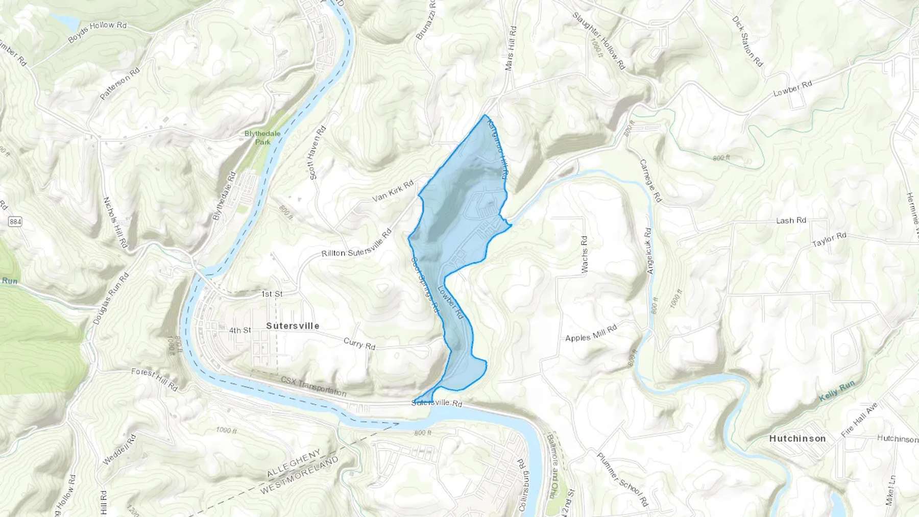 Lowber, PA Cash heating Oil delivery map Map of the COD Fuel Oil delivery service area for Lowber, PA
