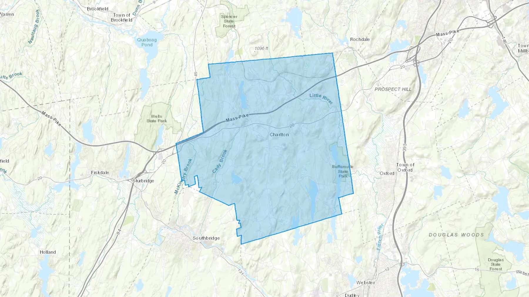 Charlton Depot, MA Cash heating Oil delivery map Map of the COD Fuel Oil delivery service area for Charlton Depot, MA