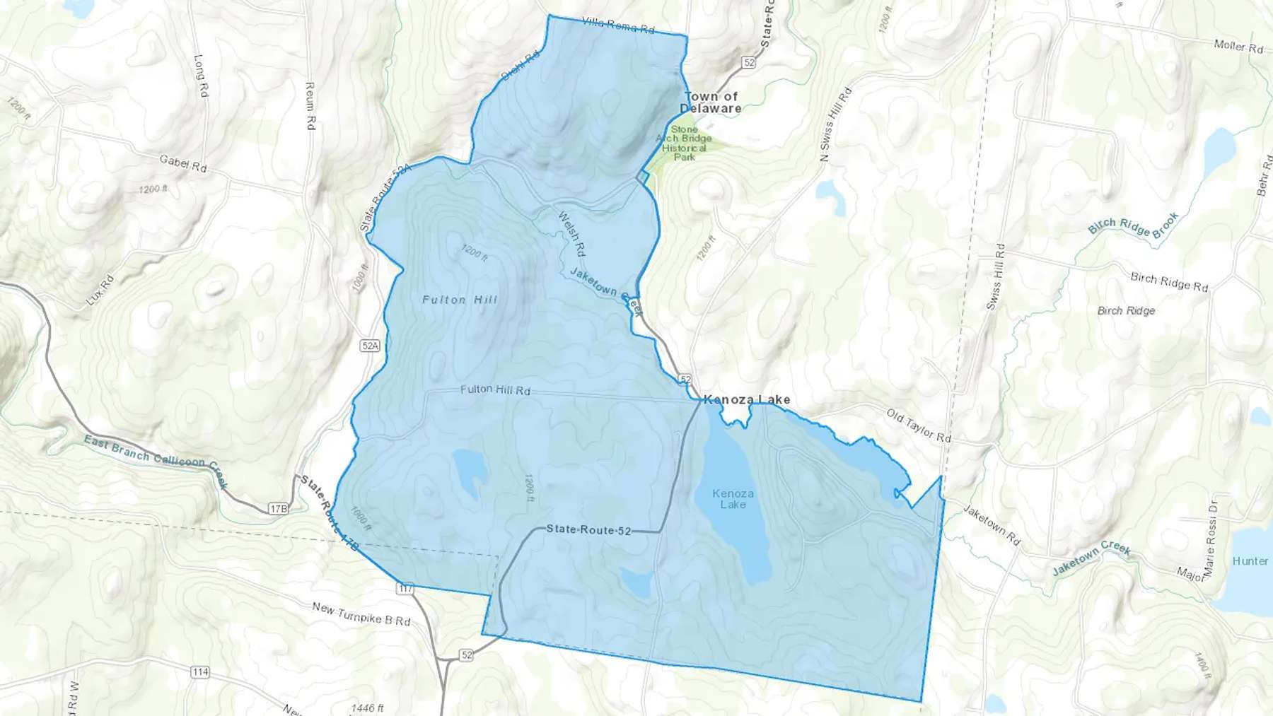 Kenoza Lake, NY Cash heating Oil delivery map Map of the COD Fuel Oil delivery service area for Kenoza Lake, NY