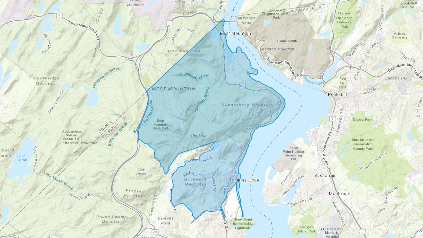Bear Mountain, NY Cash heating Oil delivery map Map of the COD Fuel Oil delivery service area for Bear Mountain, NY