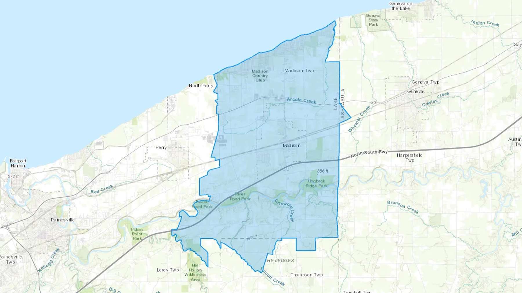Madison, OH Cash heating Oil delivery map Map of the COD Fuel Oil delivery service area for Madison, OH