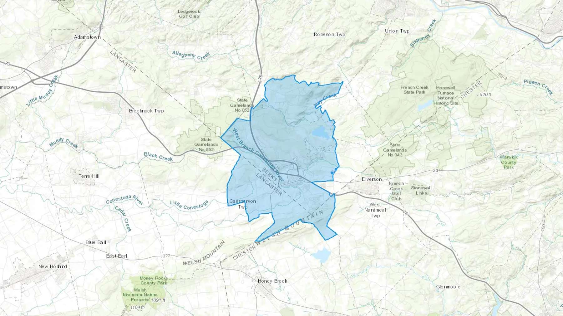 Morgantown, PA Cash heating Oil delivery map Map of the COD Fuel Oil delivery service area for Morgantown, PA