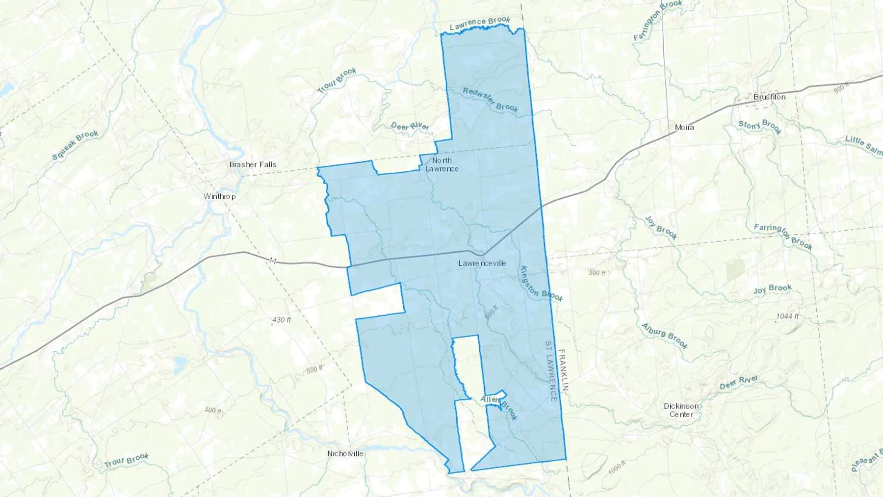 Lawrenceville, NY Cash heating Oil delivery map Map of the COD Fuel Oil delivery service area for Lawrenceville, NY