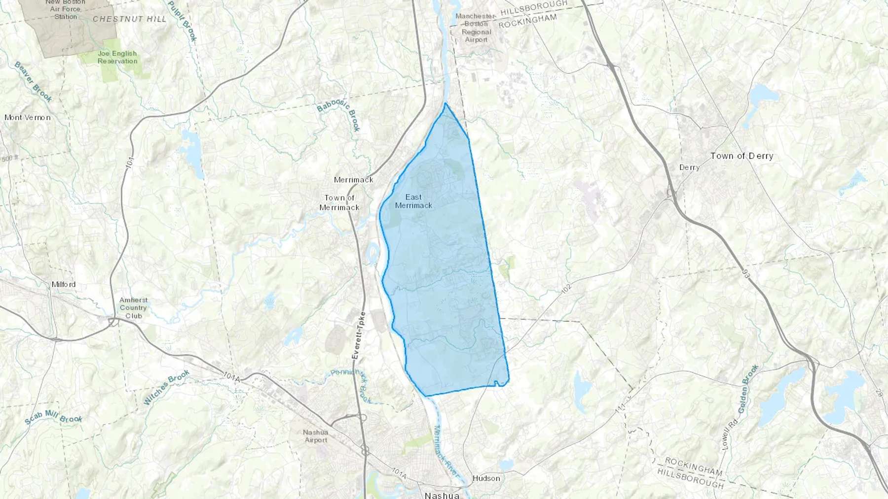 Litchfield, NH Cash heating Oil delivery map Map of the COD Fuel Oil delivery service area for Litchfield, NH