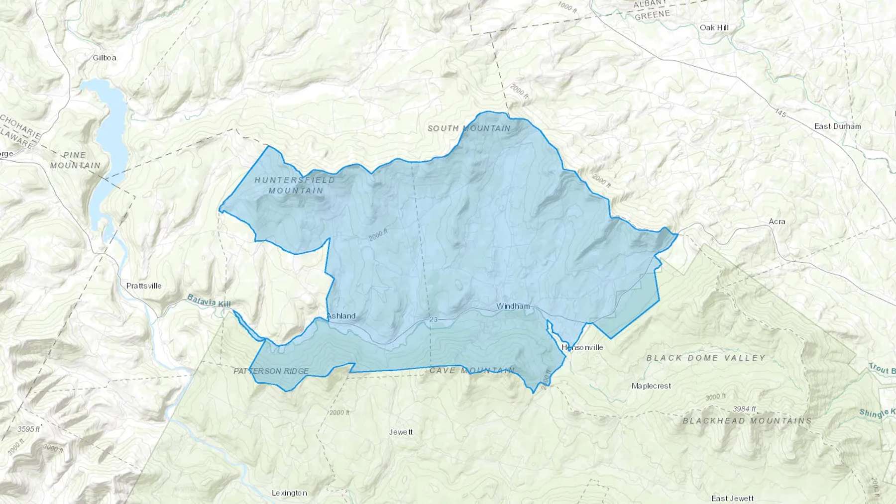 Windham, NY Cash heating Oil delivery map Map of the COD Fuel Oil delivery service area for Windham, NY