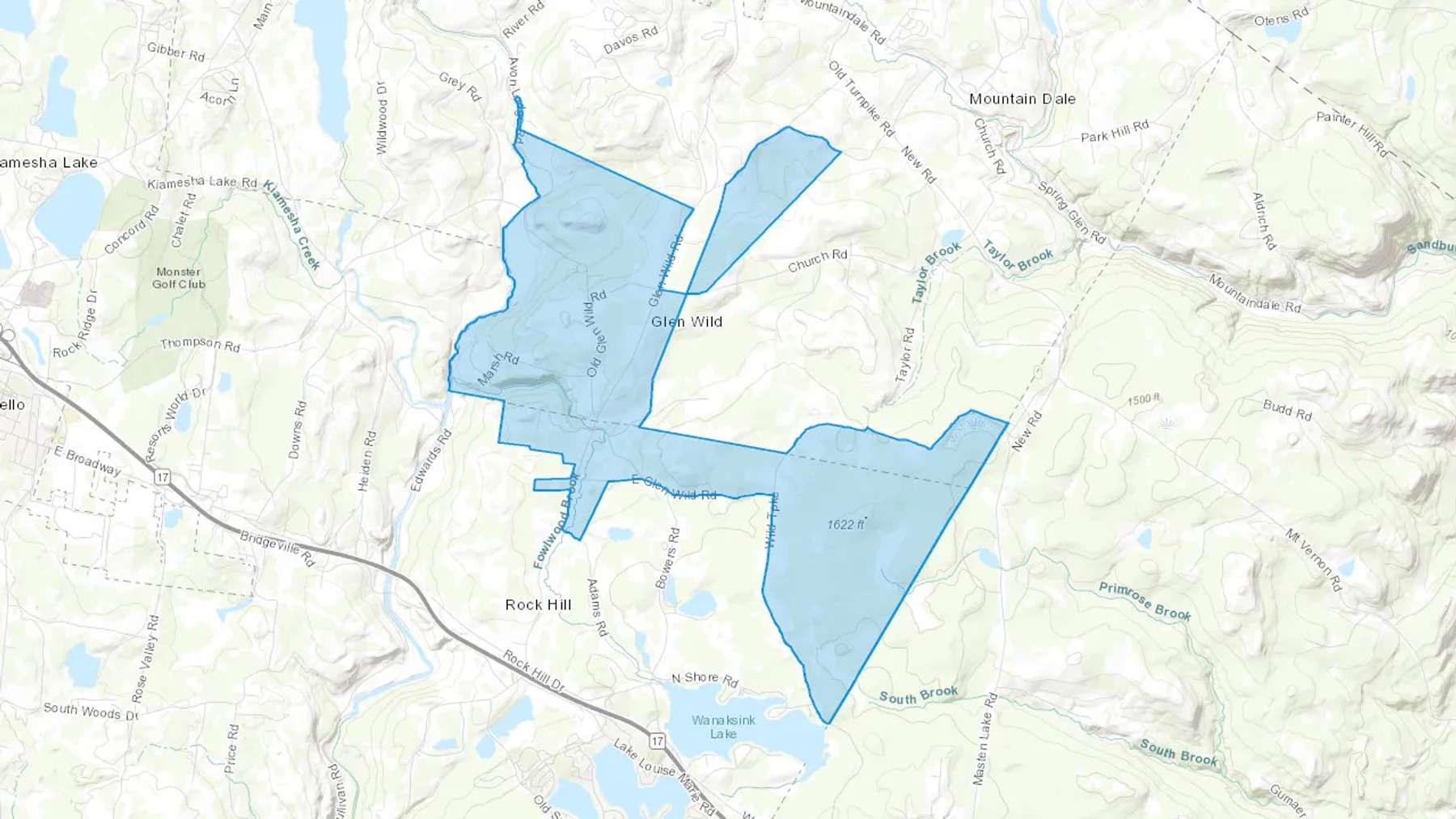 Glen Wild, NY Cash heating Oil delivery map Map of the COD Fuel Oil delivery service area for Glen Wild, NY