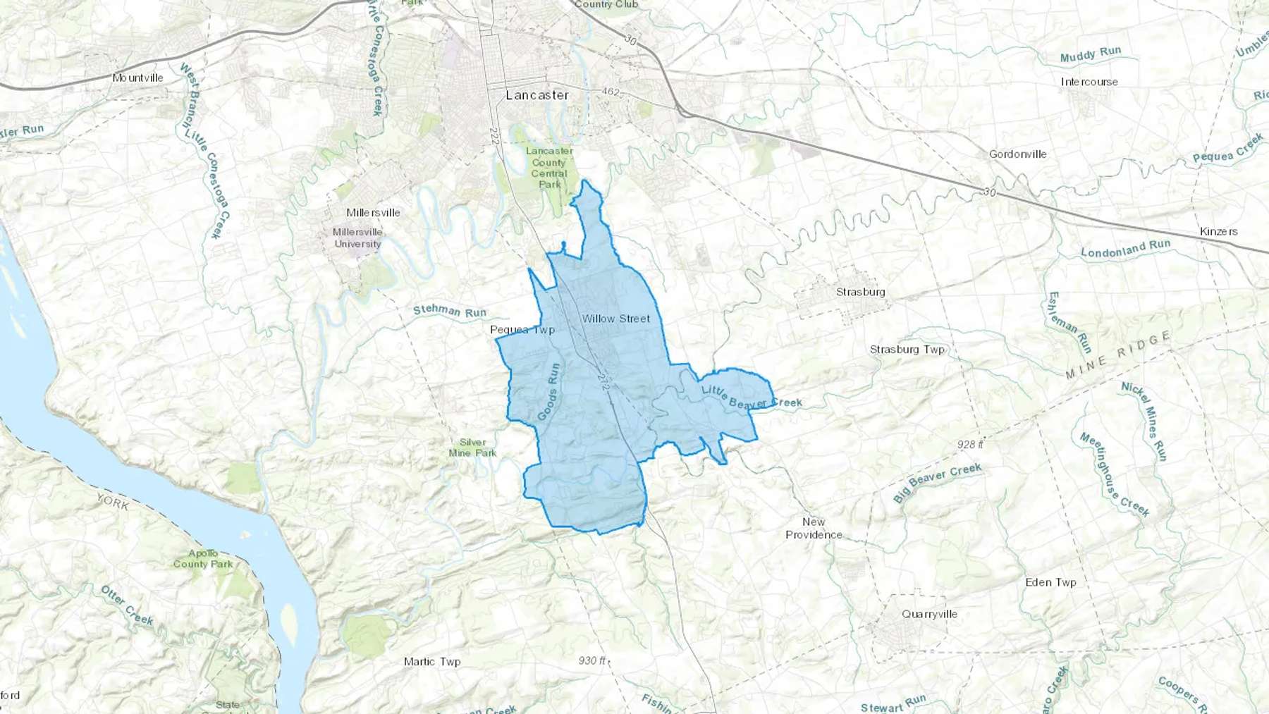 Refton, PA Cash heating Oil delivery map Map of the COD Fuel Oil delivery service area for Refton, PA