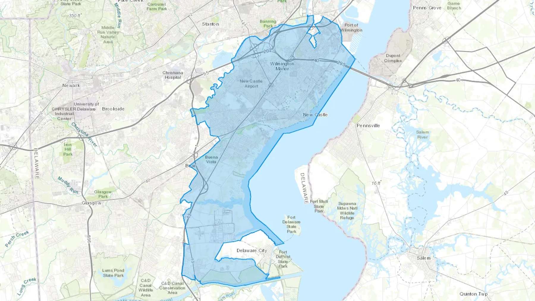 Saint Georges, DE Cash heating Oil delivery map Map of the COD Fuel Oil delivery service area for Saint Georges, DE