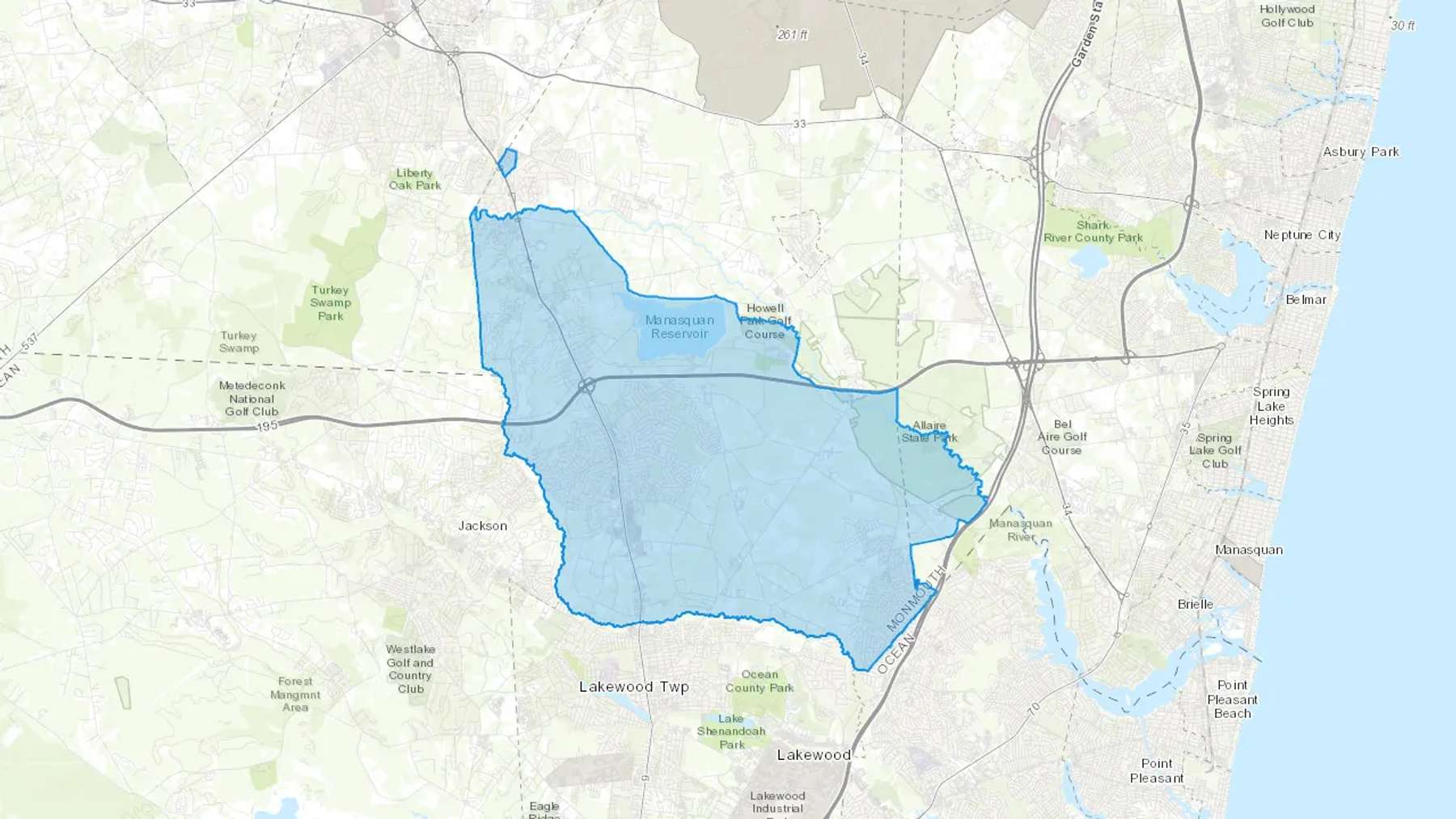 Howell, NJ Cash heating Oil delivery map Map of the COD Fuel Oil delivery service area for Howell, NJ