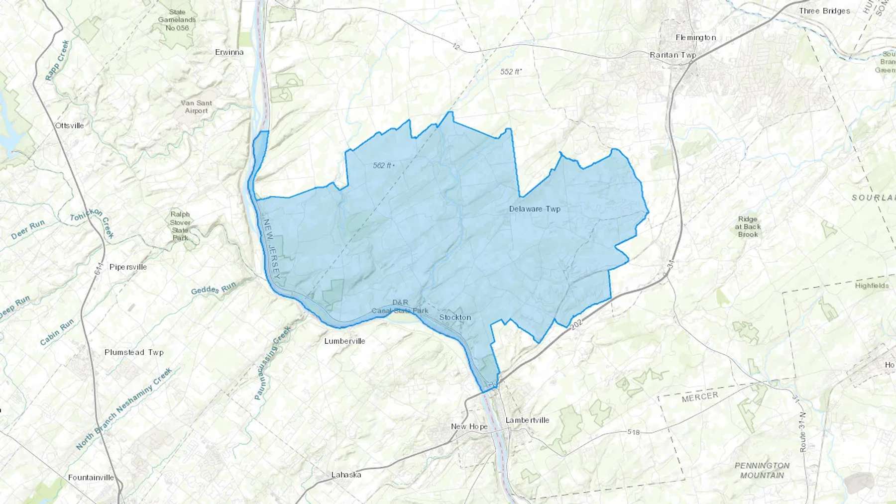 Point Pleasant, PA Cash heating Oil delivery map Map of the COD Fuel Oil delivery service area for Point Pleasant, PA