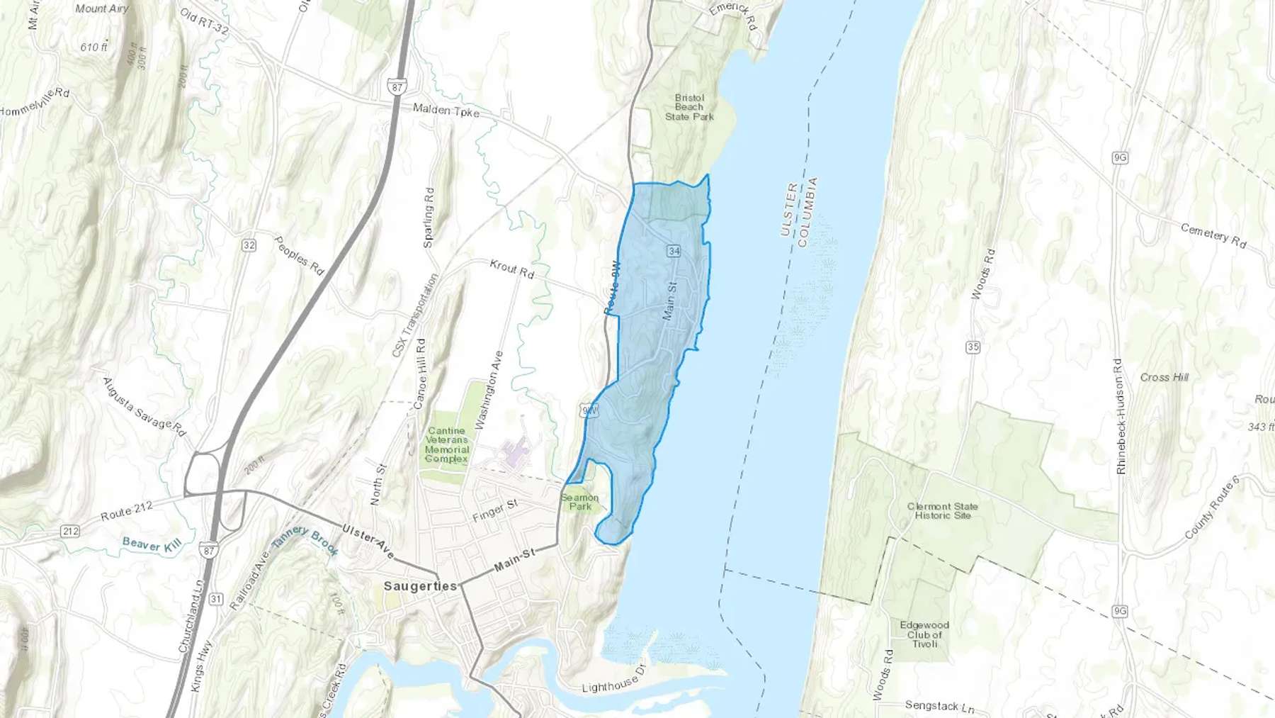 Malden On Hudson, NY Cash heating Oil delivery map Map of the COD Fuel Oil delivery service area for Malden On Hudson, NY