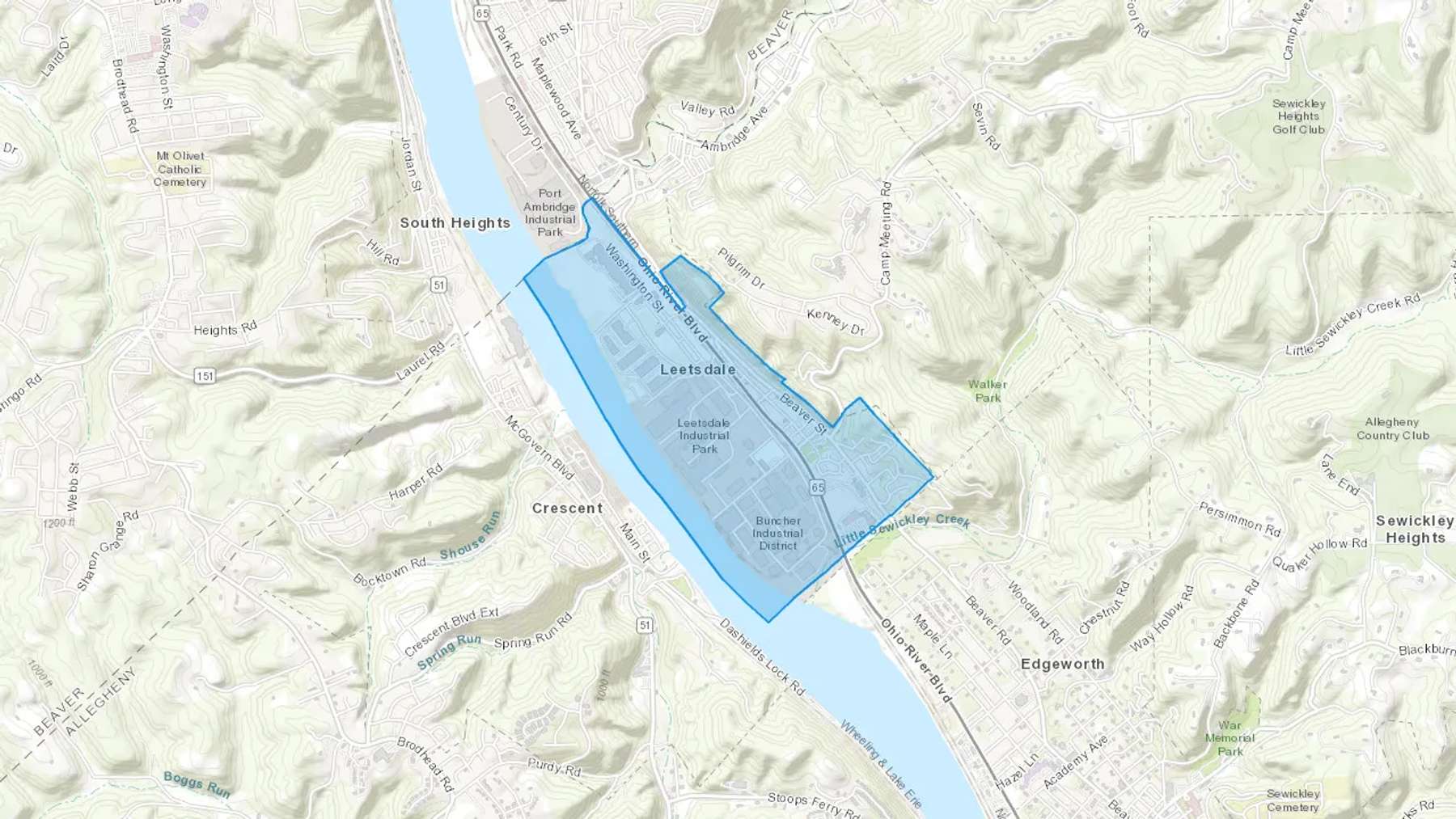 Leetsdale, PA Cash heating Oil delivery map Map of the COD Fuel Oil delivery service area for Leetsdale, PA