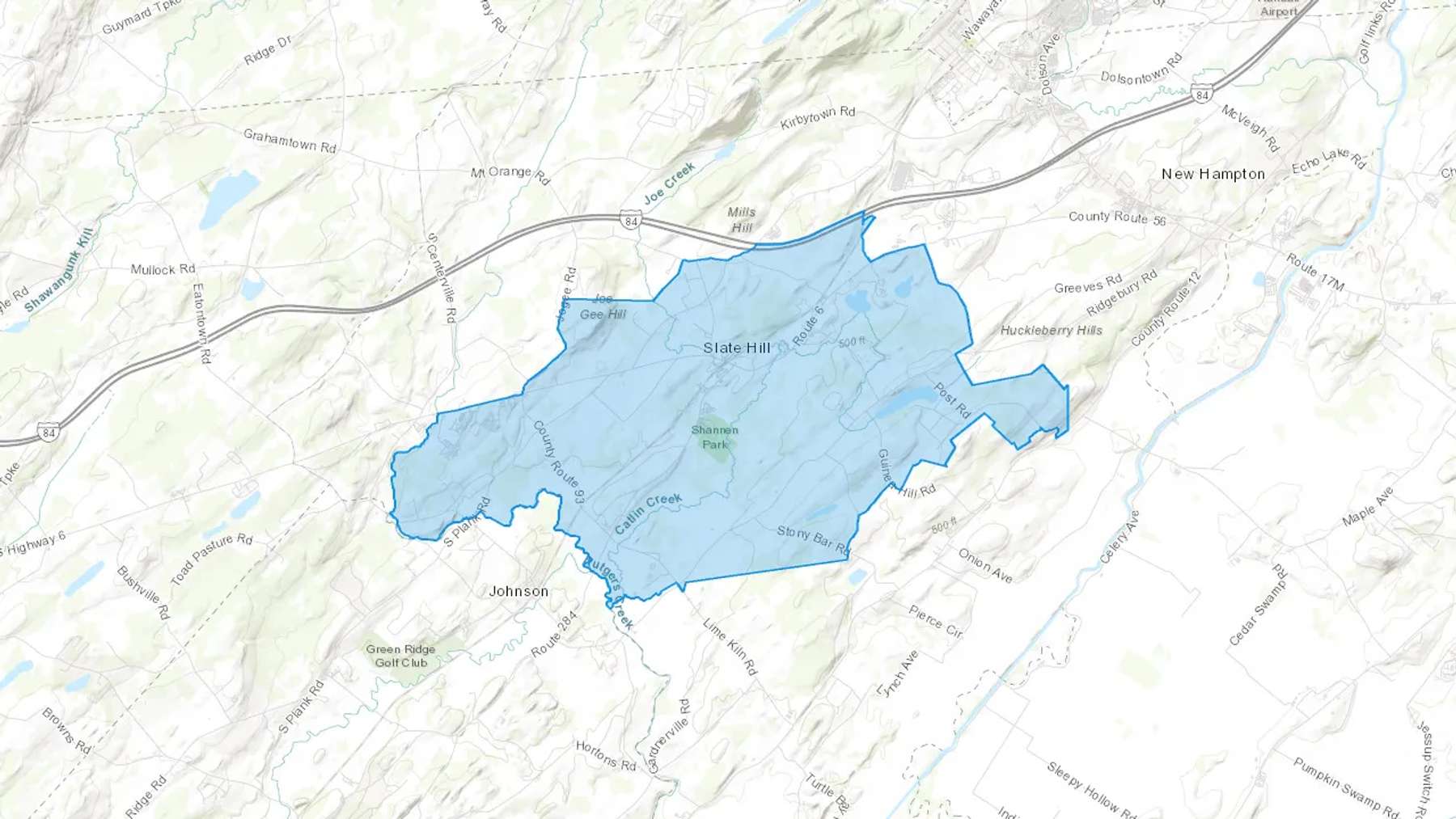 Slate Hill, NY Cash heating Oil delivery map Map of the COD Fuel Oil delivery service area for Slate Hill, NY