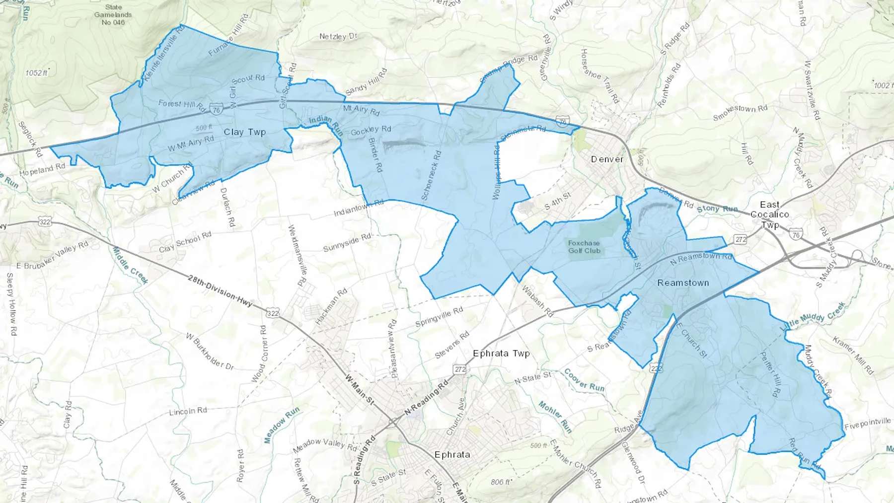 Stevens, PA Cash heating Oil delivery map Map of the COD Fuel Oil delivery service area for Stevens, PA