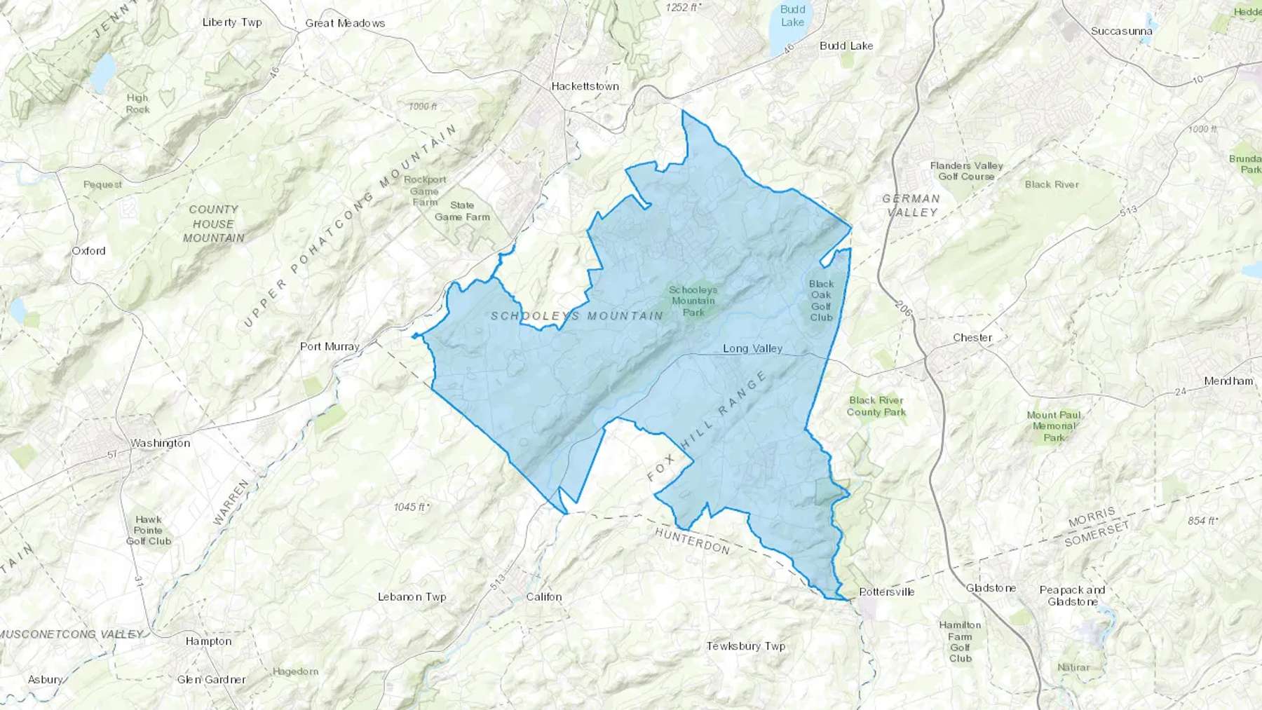 Long Valley, NJ Cash heating Oil delivery map Map of the COD Fuel Oil delivery service area for Long Valley, NJ