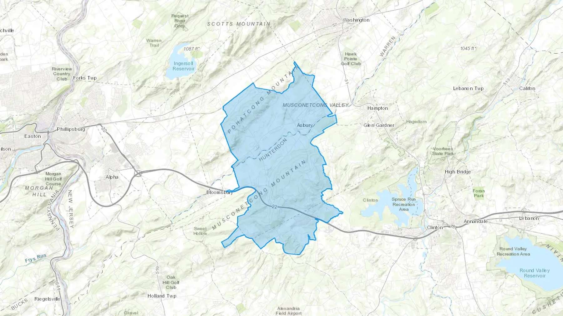 Asbury, NJ Cash heating Oil delivery map Map of the COD Fuel Oil delivery service area for Asbury, NJ