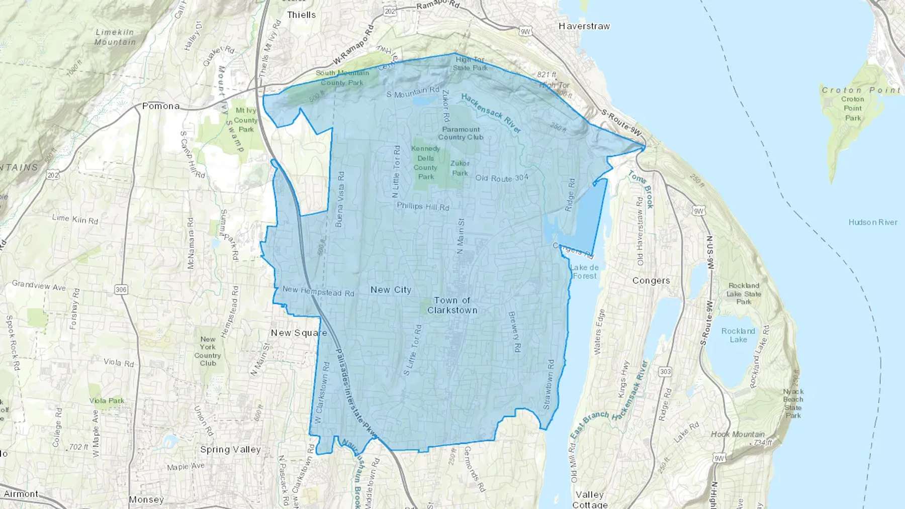 New City, NY Cash heating Oil delivery map Map of the COD Fuel Oil delivery service area for New City, NY