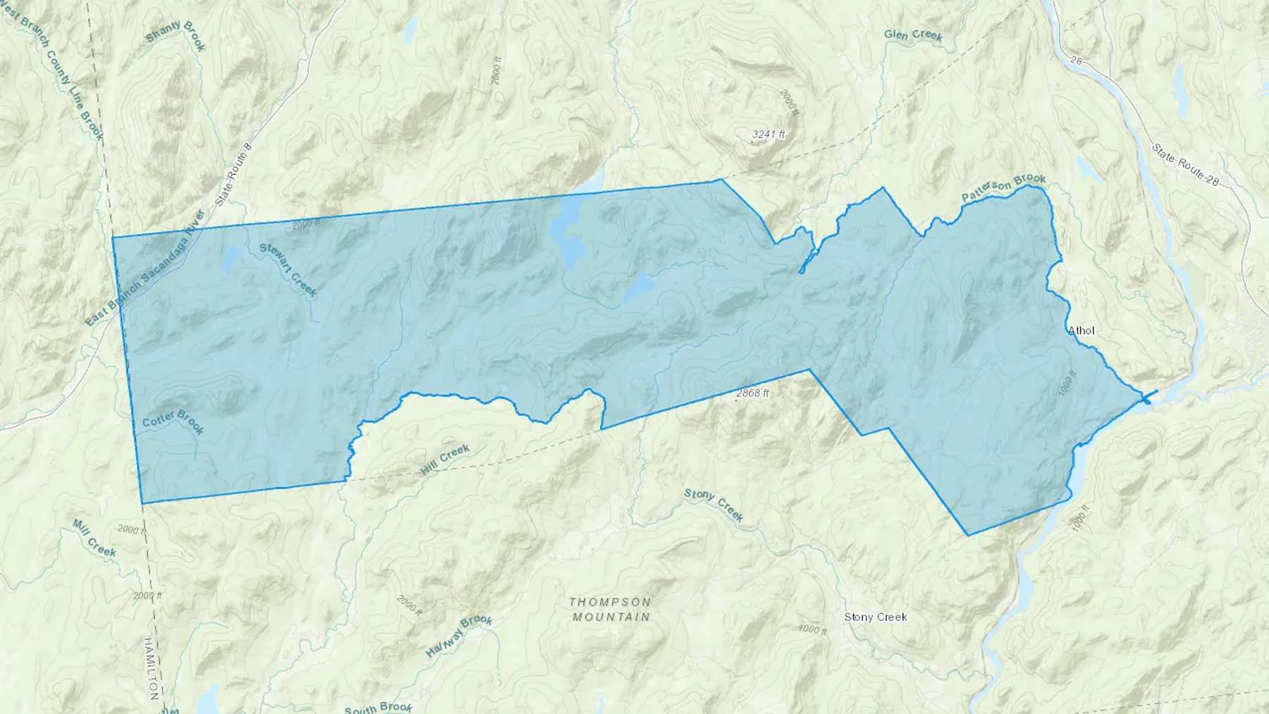 Athol, NY Cash heating Oil delivery map Map of the COD Fuel Oil delivery service area for Athol, NY