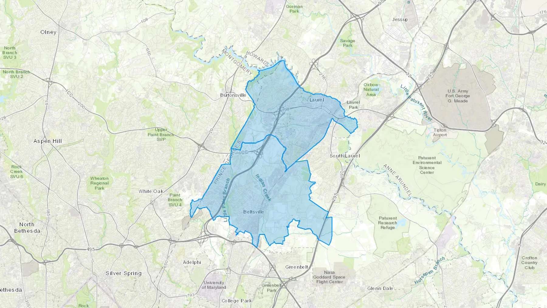 Southern Md Facility, MD Cash heating Oil delivery map Map of the COD Fuel Oil delivery service area for Southern Md Facility, MD