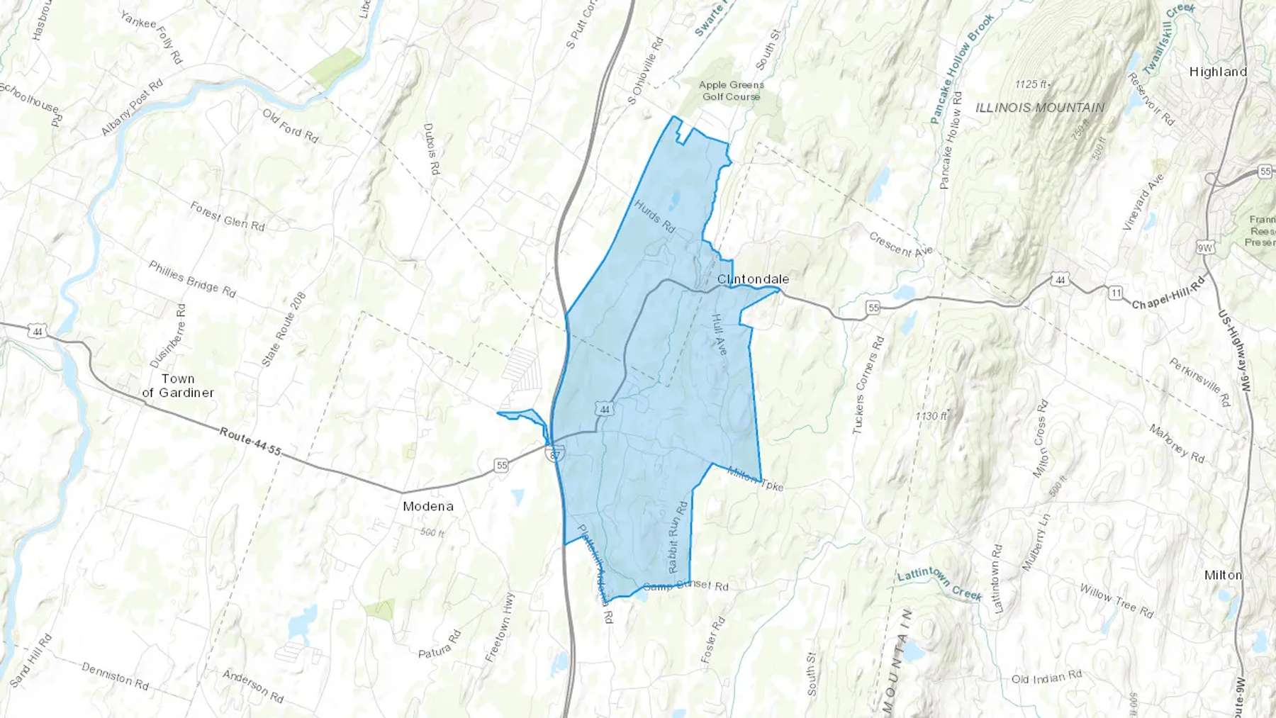 Clintondale, NY Cash heating Oil delivery map Map of the COD Fuel Oil delivery service area for Clintondale, NY