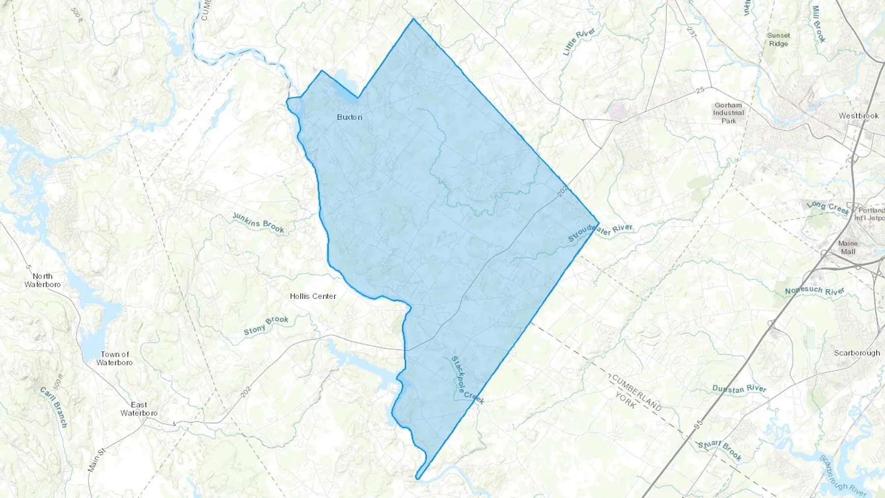 Bar Mills, ME Cash heating Oil delivery map Map of the COD Fuel Oil delivery service area for Bar Mills, ME