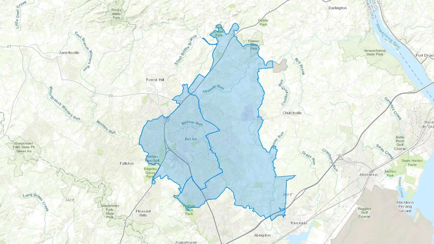 Bel Air, MD Cash heating Oil delivery map Map of the COD Fuel Oil delivery service area for Bel Air, MD