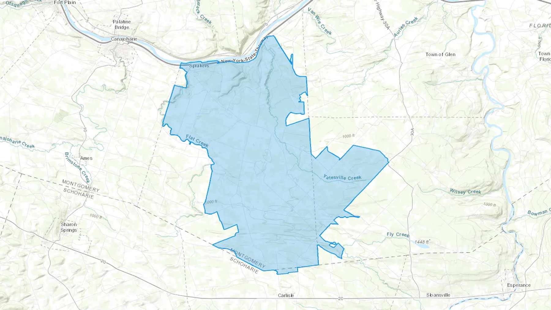 Sprakers, NY Cash heating Oil delivery map Map of the COD Fuel Oil delivery service area for Sprakers, NY