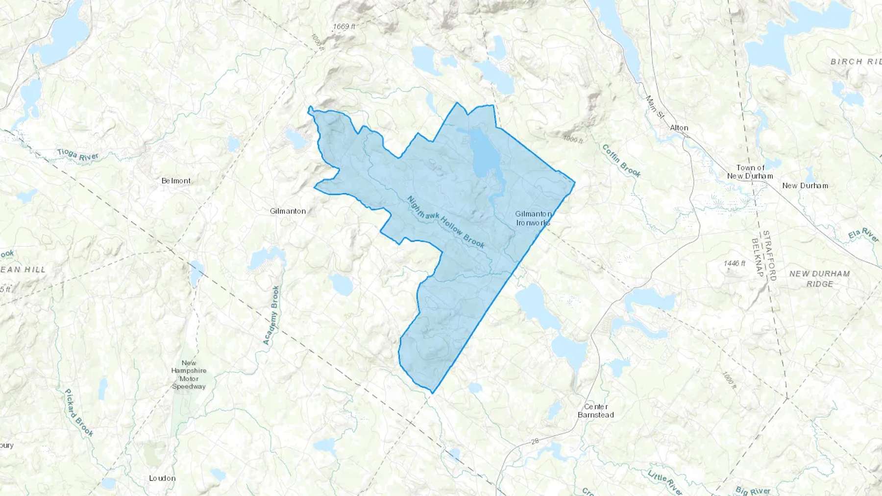 Gilmanton, NH Cash heating Oil delivery map Map of the COD Fuel Oil delivery service area for Gilmanton, NH
