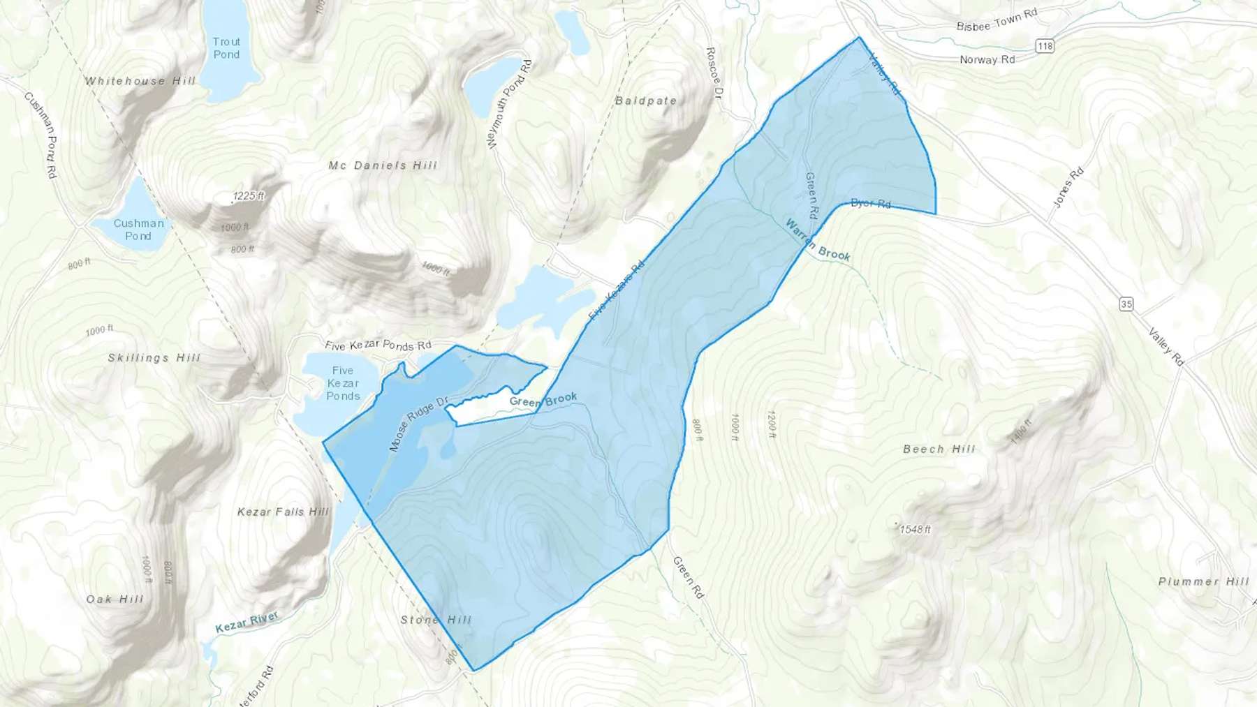 North Waterford, ME Cash heating Oil delivery map Map of the COD Fuel Oil delivery service area for North Waterford, ME