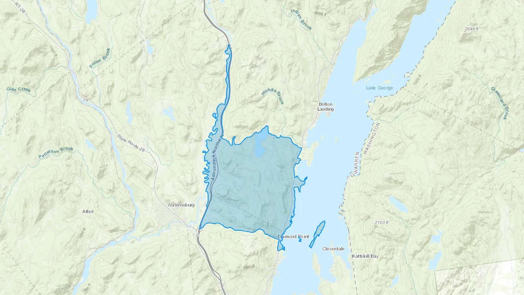 Diamond Point, NY Cash heating Oil delivery map Map of the COD Fuel Oil delivery service area for Diamond Point, NY