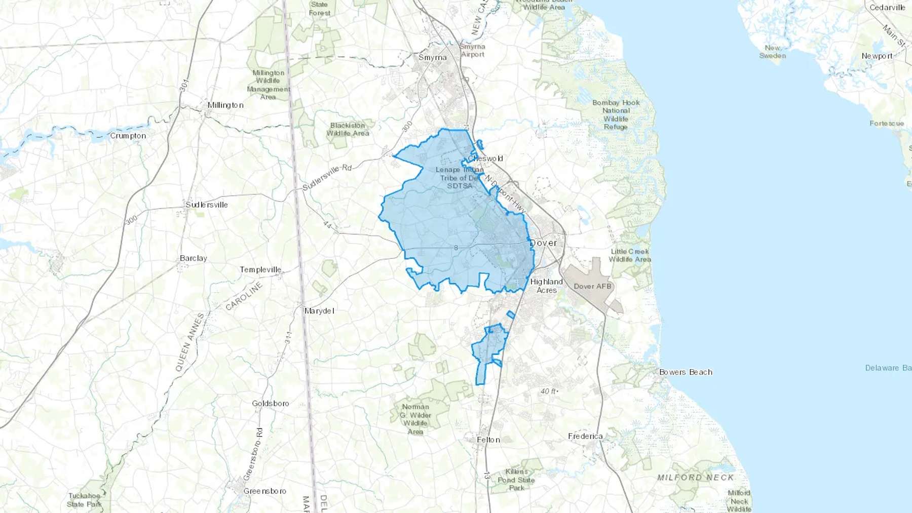 Woodside, DE Cash heating Oil delivery map Map of the COD Fuel Oil delivery service area for Woodside, DE