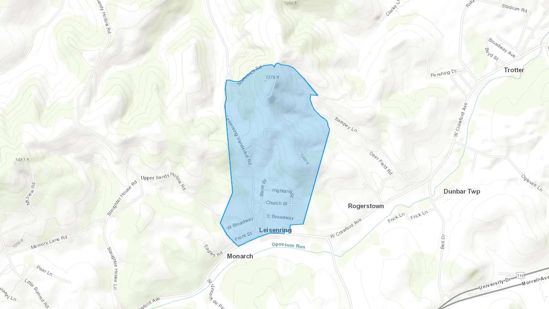 Leisenring, PA Cash heating Oil delivery map Map of the COD Fuel Oil delivery service area for Leisenring, PA