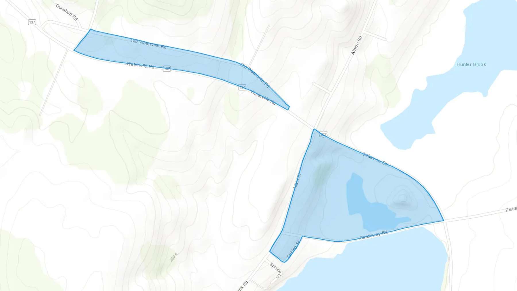 China Village, ME Cash heating Oil delivery map Map of the COD Fuel Oil delivery service area for China Village, ME