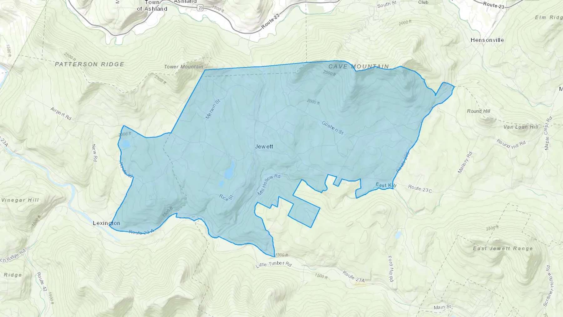 Lexington, NY Cash heating Oil delivery map Map of the COD Fuel Oil delivery service area for Lexington, NY