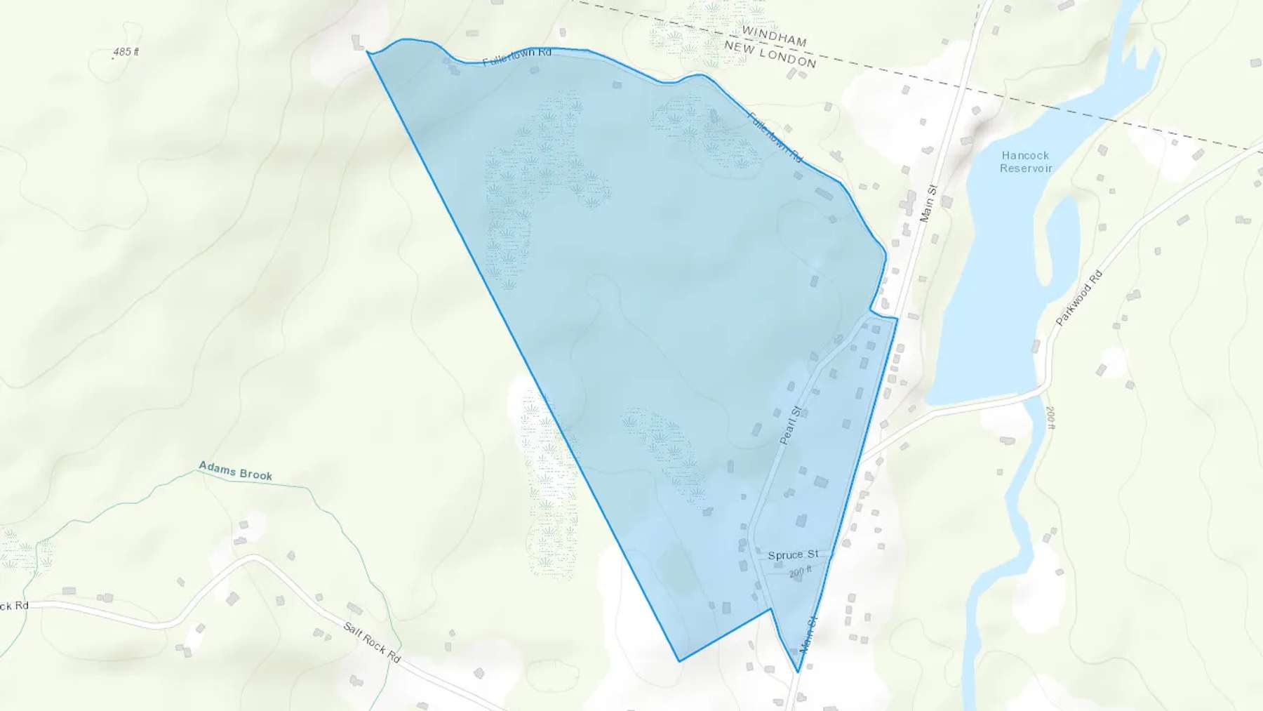 Hanover, CT Cash heating Oil delivery map Map of the COD Fuel Oil delivery service area for Hanover, CT