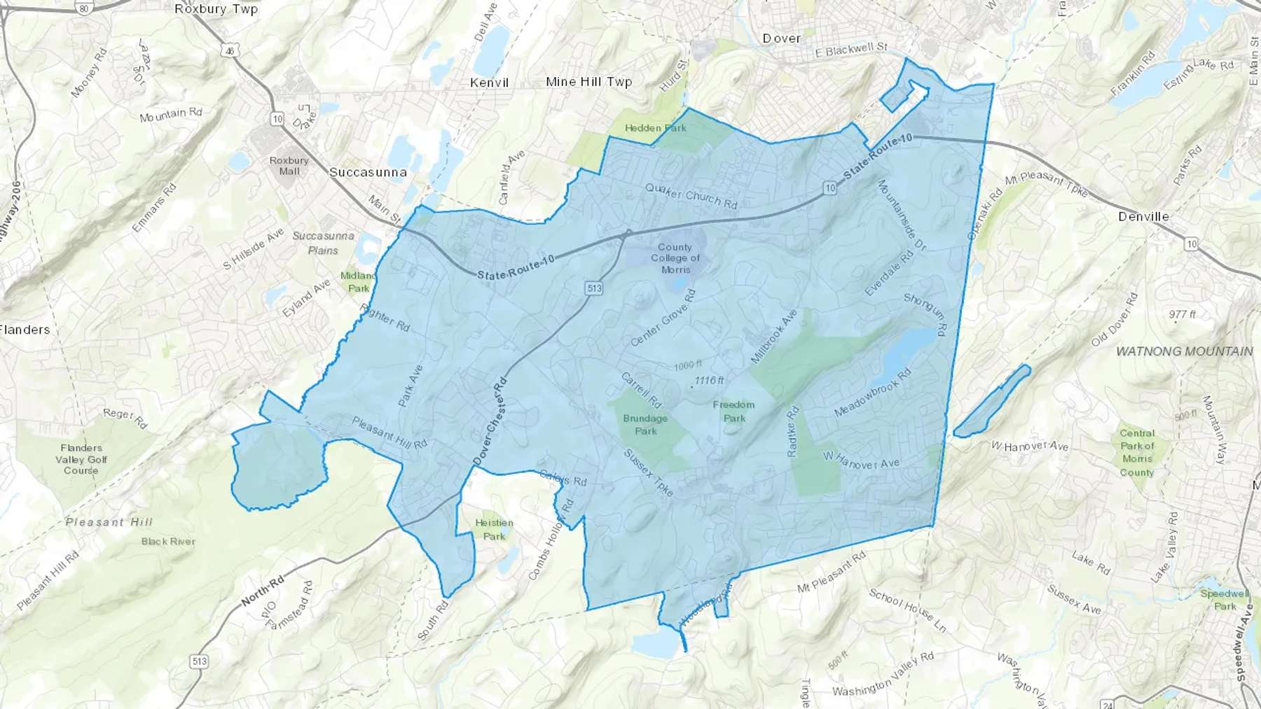 Randolph, NJ Cash heating Oil delivery map Map of the COD Fuel Oil delivery service area for Randolph, NJ