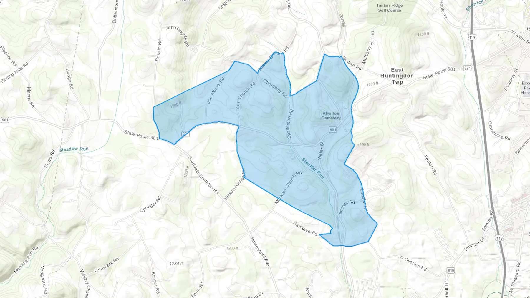 Alverton, PA Cash heating Oil delivery map Map of the COD Fuel Oil delivery service area for Alverton, PA